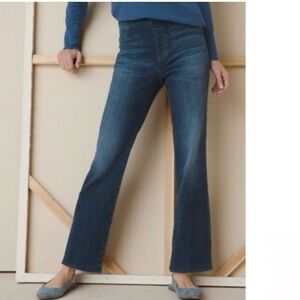 Chico’s Pull-On Slim Boot Jeans Women’s Size 14 Stretch Denim Classic Casual